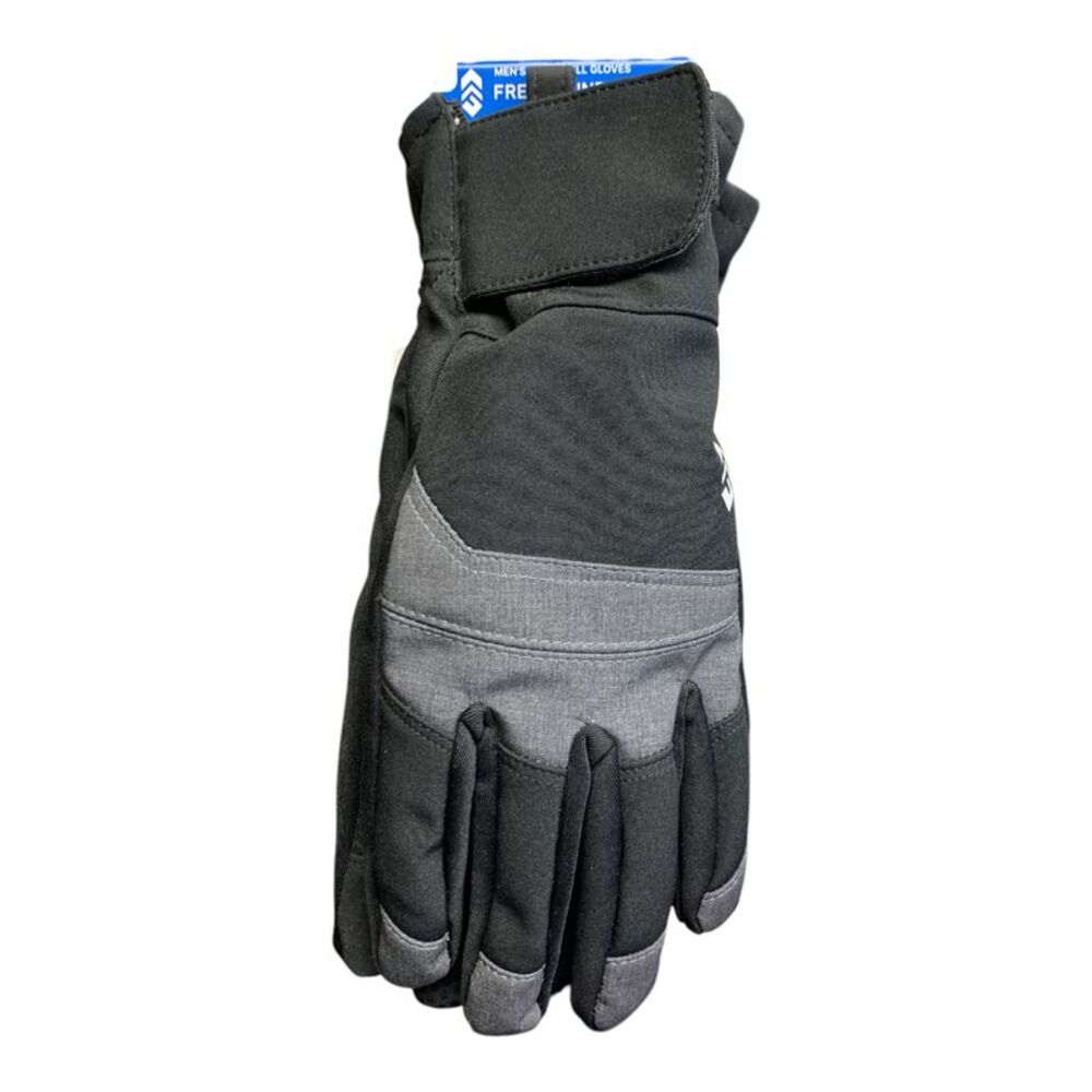 Black/Grey - Free Country Men's Thinsulate Touchscreen Compatible Softshell Glov